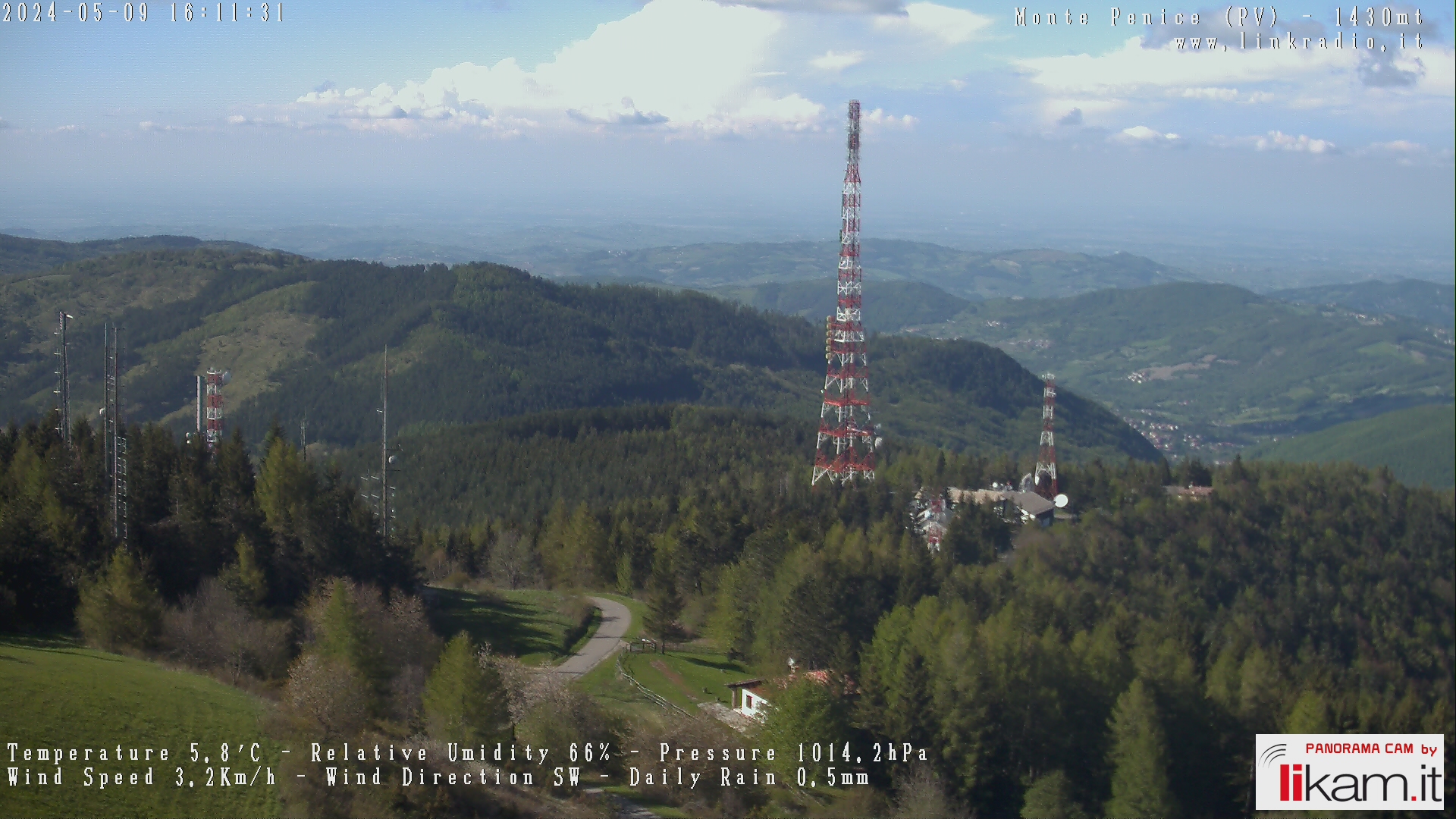 Webcam della Vetta del Monte Penice, quota 1480m s.l.m.